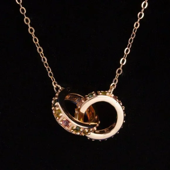 Multiple Gemstone Sterling Silver Necklace - Picture 3 of 3